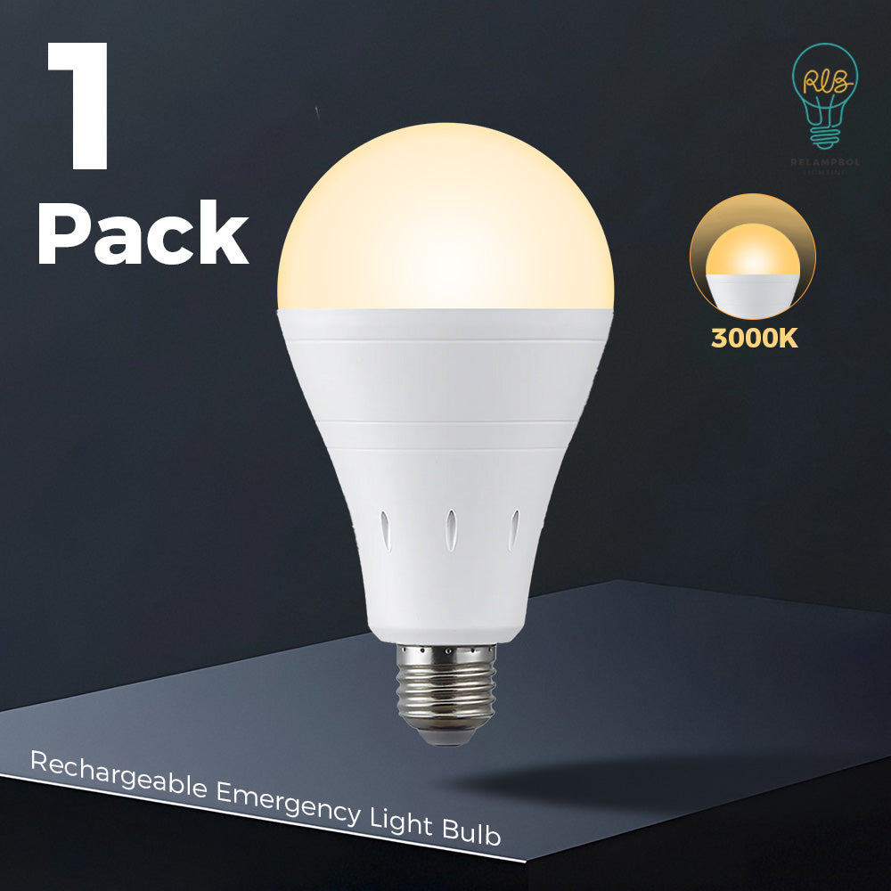 1 Pack 3000k Rechargeable Emergency Light Bulb