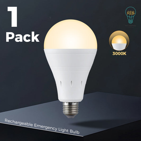 1 Pack 3000k Rechargeable Emergency Light Bulb