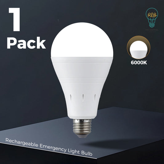 1 Pack 6000k Rechargeable Emergency Light Bulb