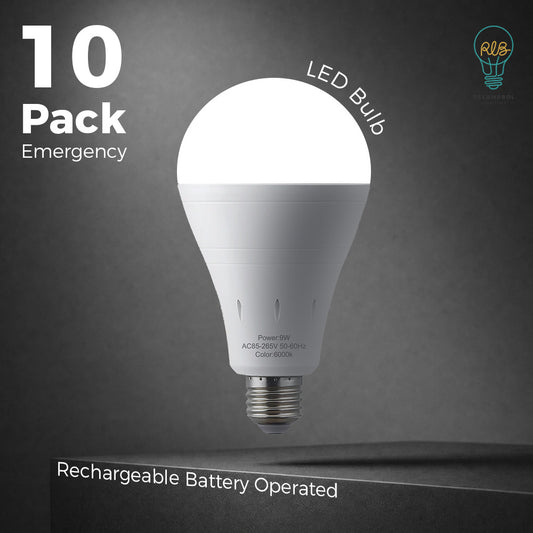 10 Pack Rechargeable Emergency Light Bulb with Remote